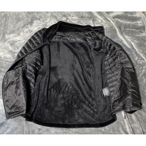 32 Degrees Heat Jacket Womens XXL Black Fleece Quilted Down Puffer Coat Zip